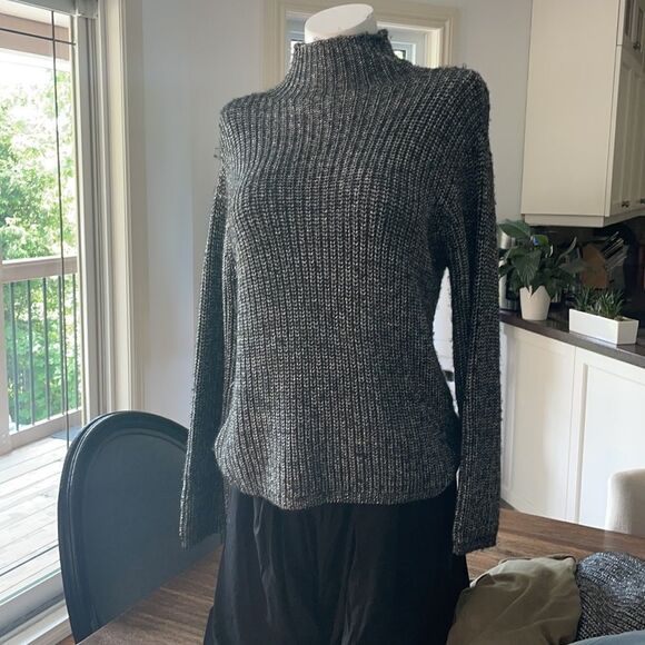 Line Genevieve funnel neck sweater grey Nordstrom soft - Picture 5 of 9